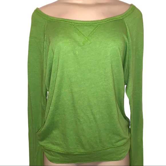 Hollister Co. Gilly Hicks Long Sleeve Kermit Kelly Green Sweater Top - Picture 1 of 12